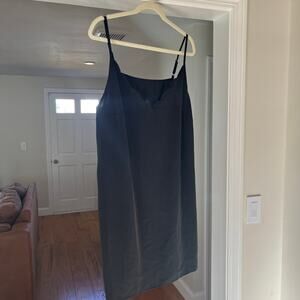 CUPSHE Black Dress, Scallop V Neck, XL